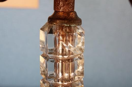 品番　a-0294 二灯電気スタンド　アンティーク　レトロ　照明　電笠