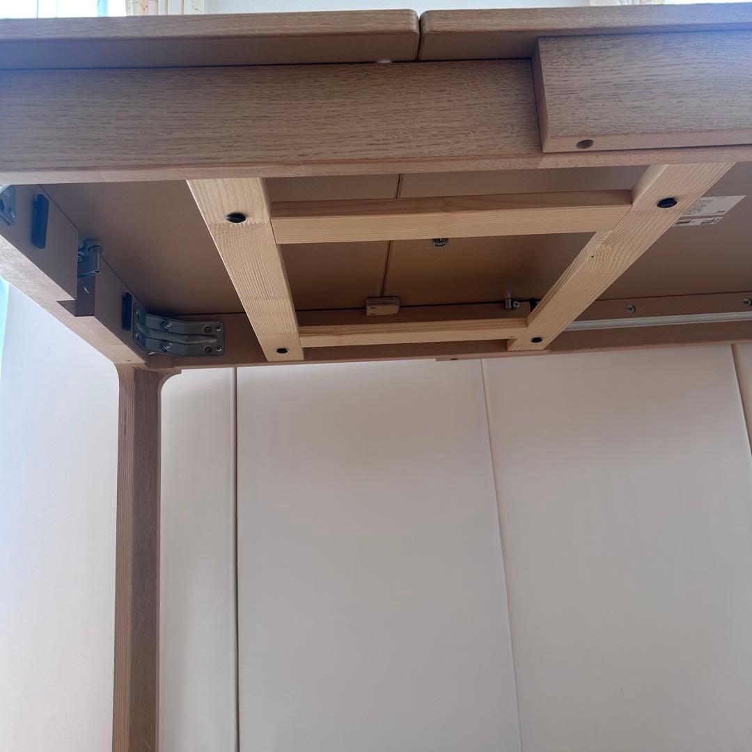 IKEA EKEDALEN 伸長式テーブル W80〜120オーク無垢材 イケア