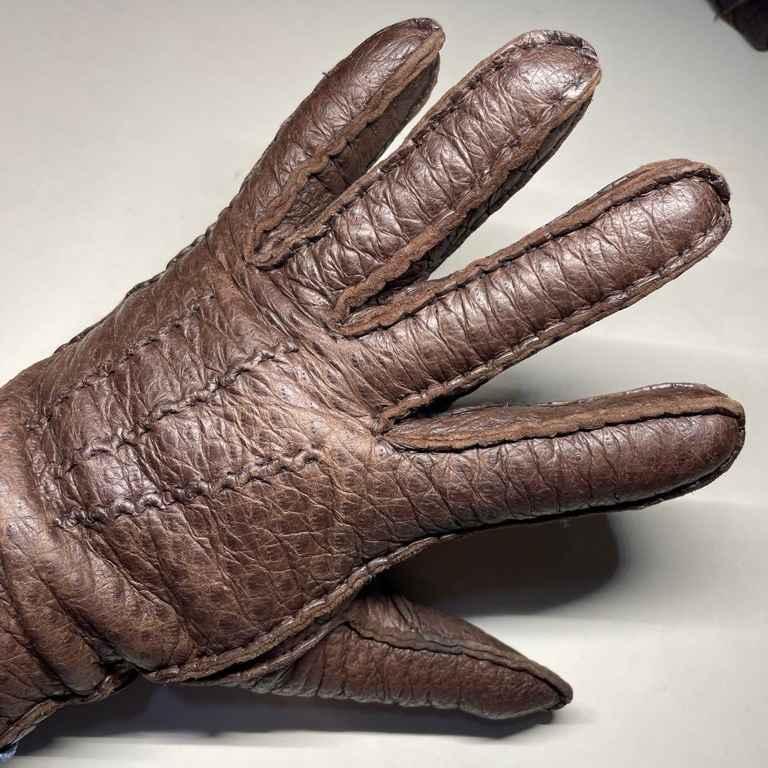 デンツ ペッカリー ブラウン 約7-1/2 ライニング有