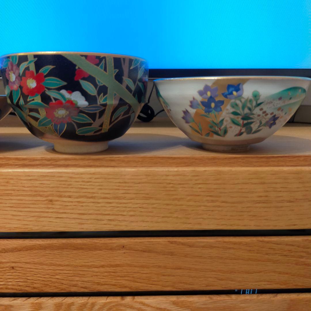 桑野睦子　平茶碗　京都御所　御所の花　十脚セット