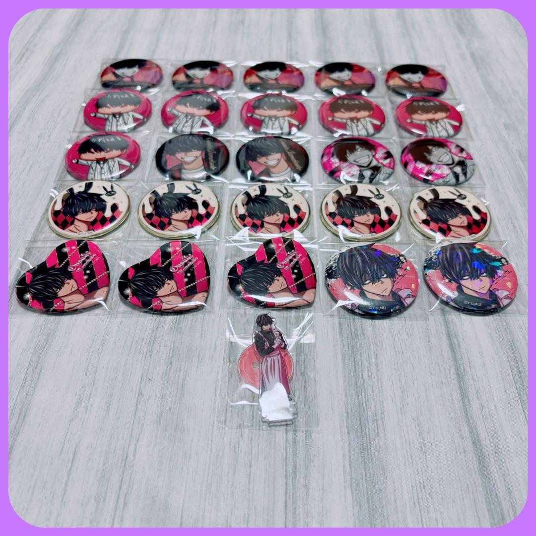 桃源暗鬼 コミケ メイド バニー 缶バッジ アクリルスタンド 桃角桜介