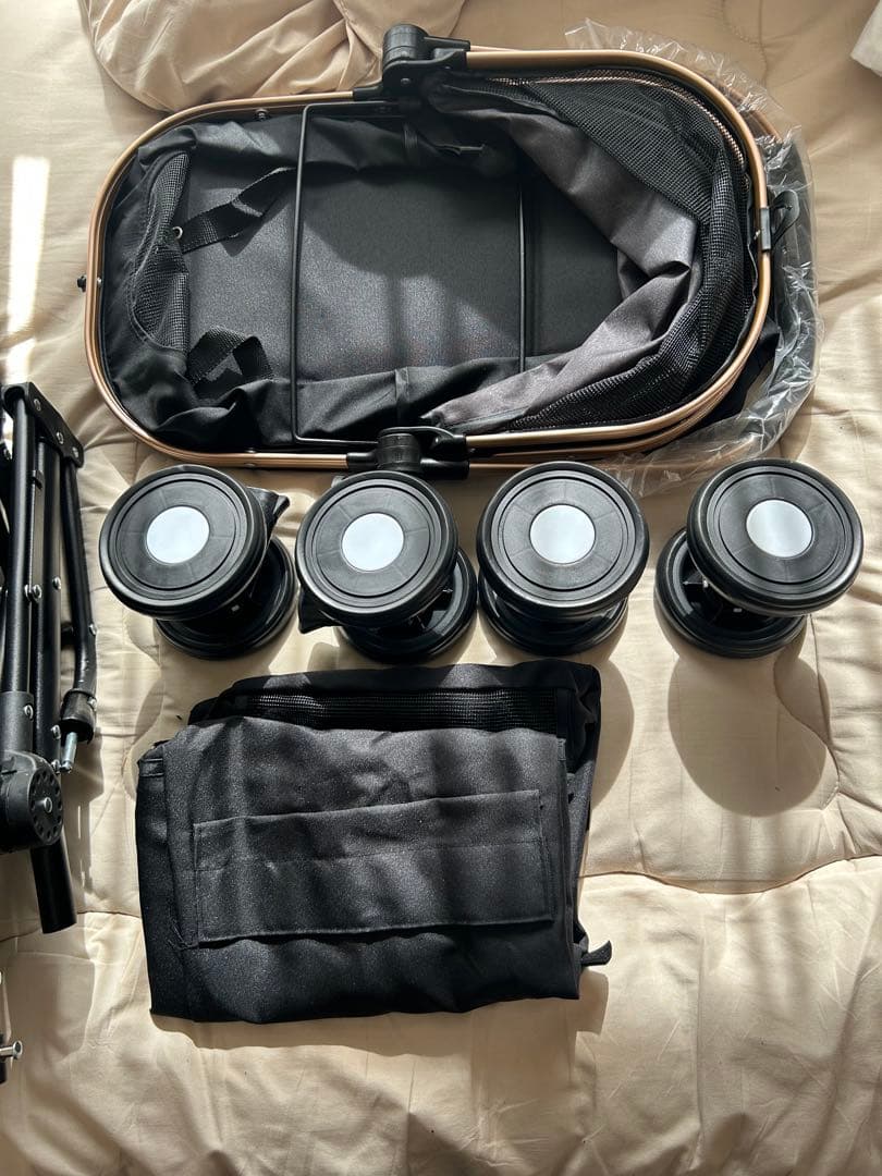 最終値下げ ペットカート 2段 分離型 折りたたみ式 層耐荷重 各20KG