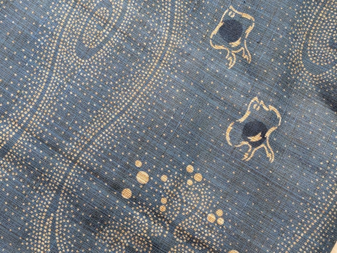 【竺仙】　奥州小紋　千鳥　浴衣