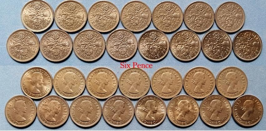 イギリス　エリザベス女王 （￡・S ・D）貨幣 1953～1967　全揃い