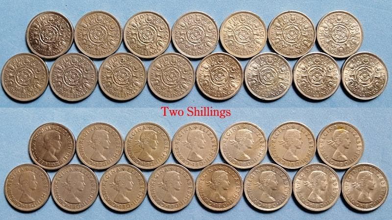 イギリス　エリザベス女王 （￡・S ・D）貨幣 1953～1967　全揃い