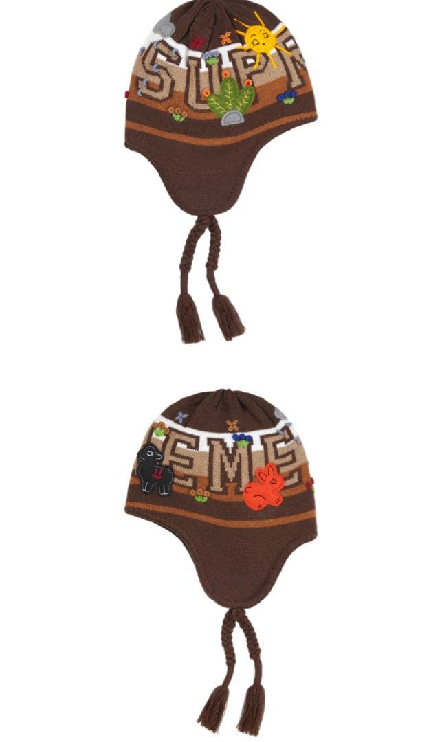 個人装備 Supreme Felt Applique Earflap Beanie