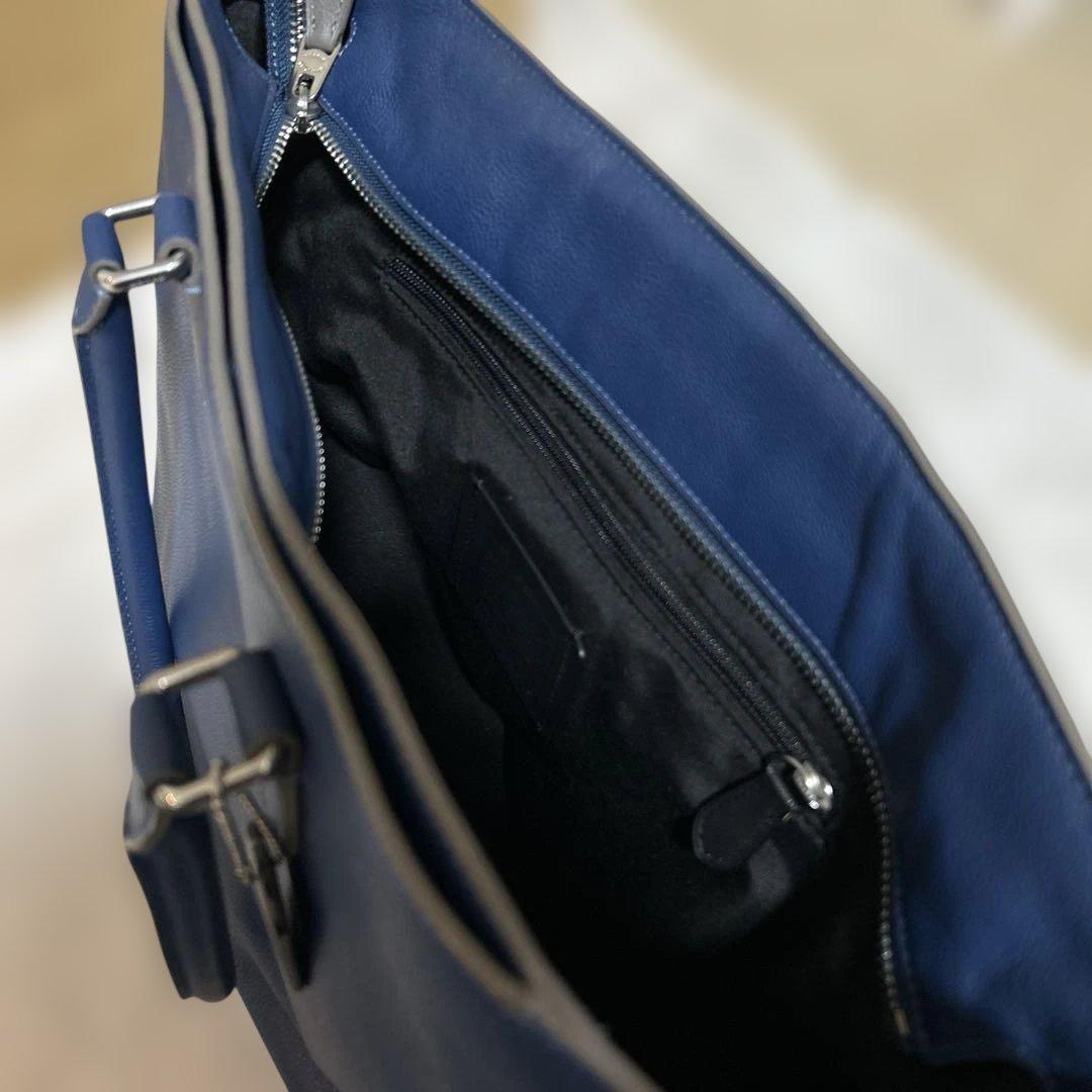 【まさゆき】コーチトートバッグ 2way ベケット ショルダー ブルー