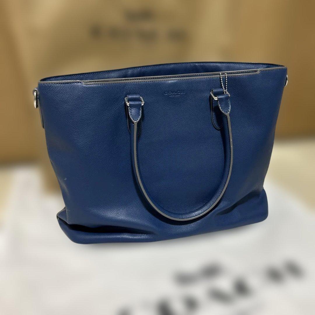 【まさゆき】コーチトートバッグ 2way ベケット ショルダー ブルー