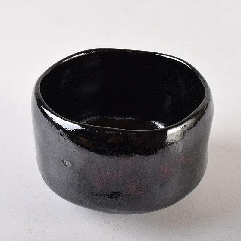 茶道具　楽吉佐衛門　黒楽茶碗　共布共箱　V　R8717