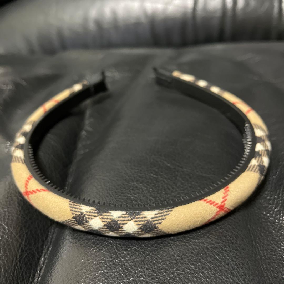 バーバリー・チェック柄ファブリックカチューシャ