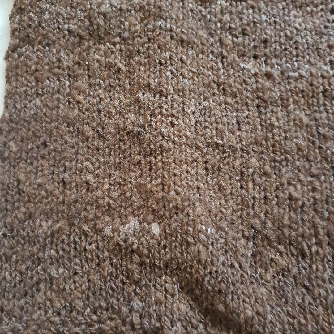 獣医学部　ベスト　半袖　手つむぎ　手編み　北里大学　ハンドメイド　毛糸　羊毛