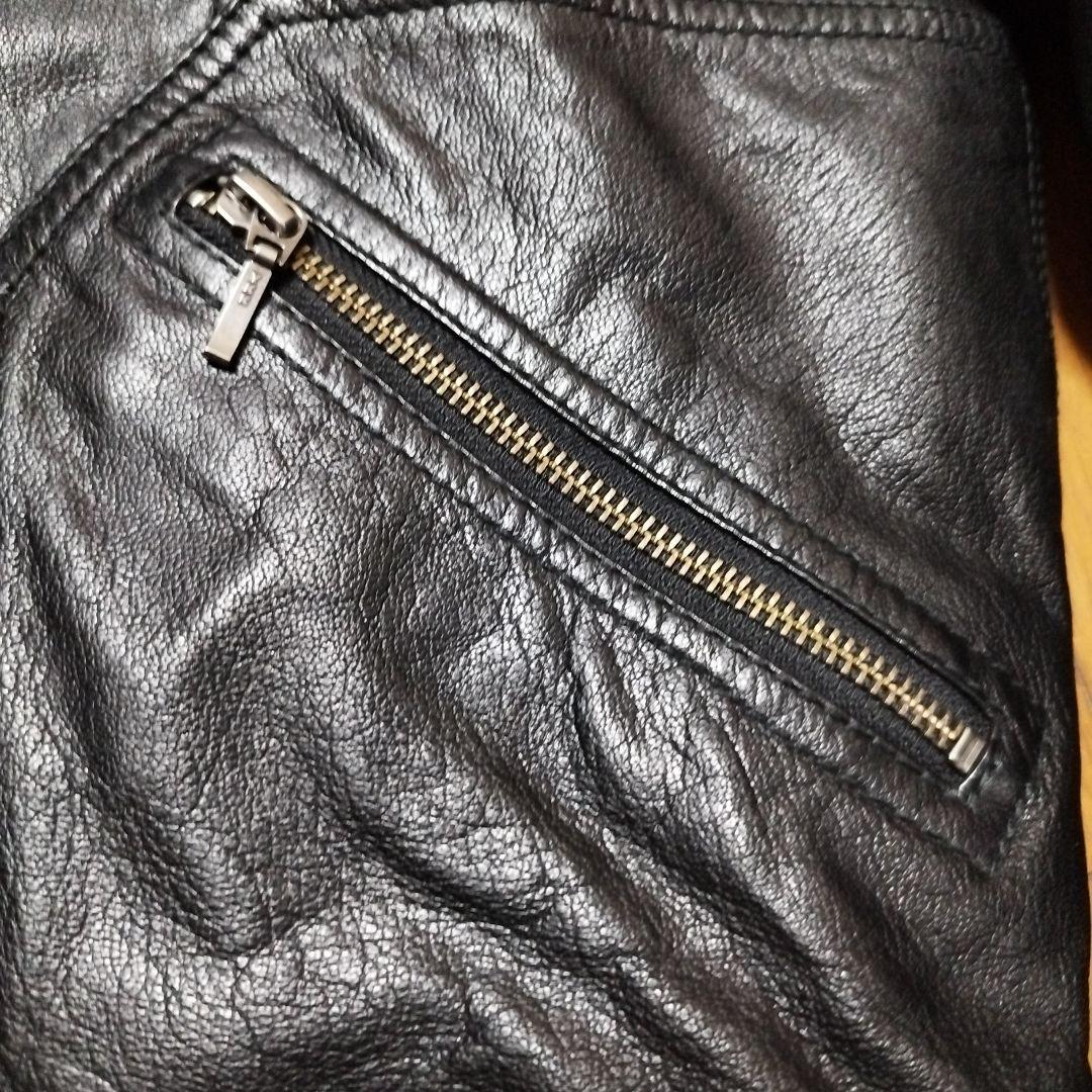 NudieJeans シングルライダースジャケット　レザーロンハーマン