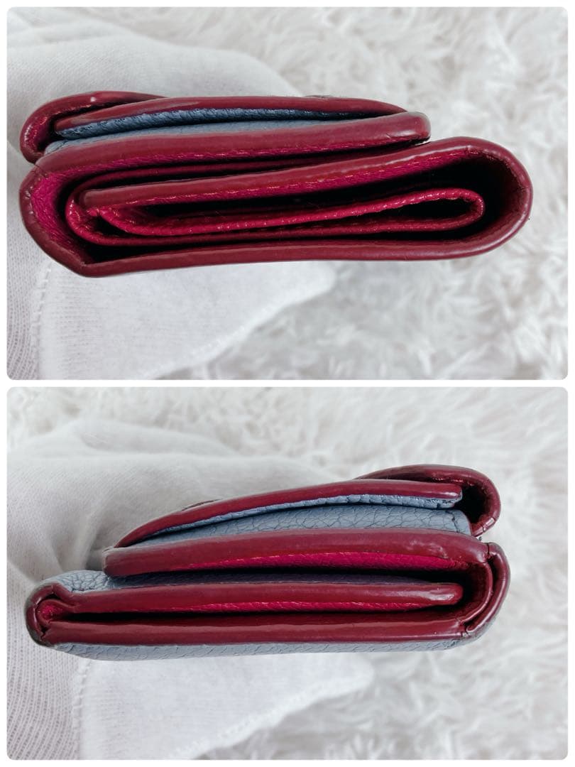 付属品付✨美品✨ ミュウミュウ 折り財布 ラブレター マドラスラブハート 水色