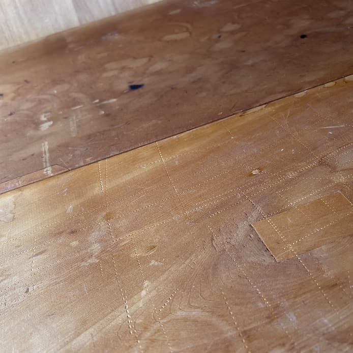 裁ち台　木製　一枚板　二枚組　脚付き　166.7×80×78（組んだサイズ）