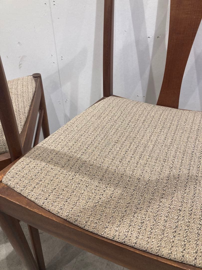 ま*ち様 ミッドセンチュリー 木製ダイニングチェア 2脚セット 40年代50年代