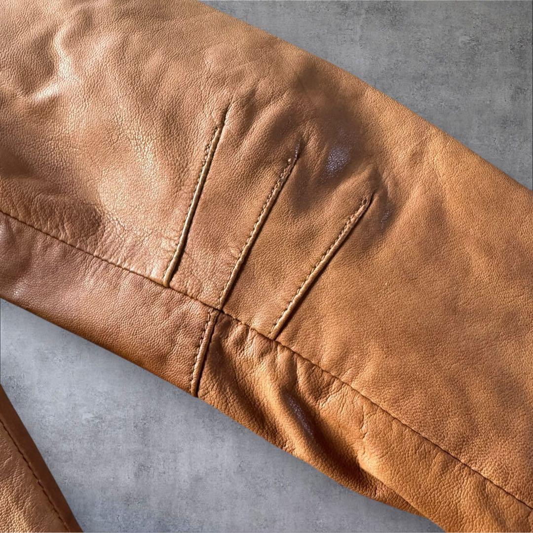 COLE HAAN コールハーン　ゴートスキン M ブラウン　ライダースY2K