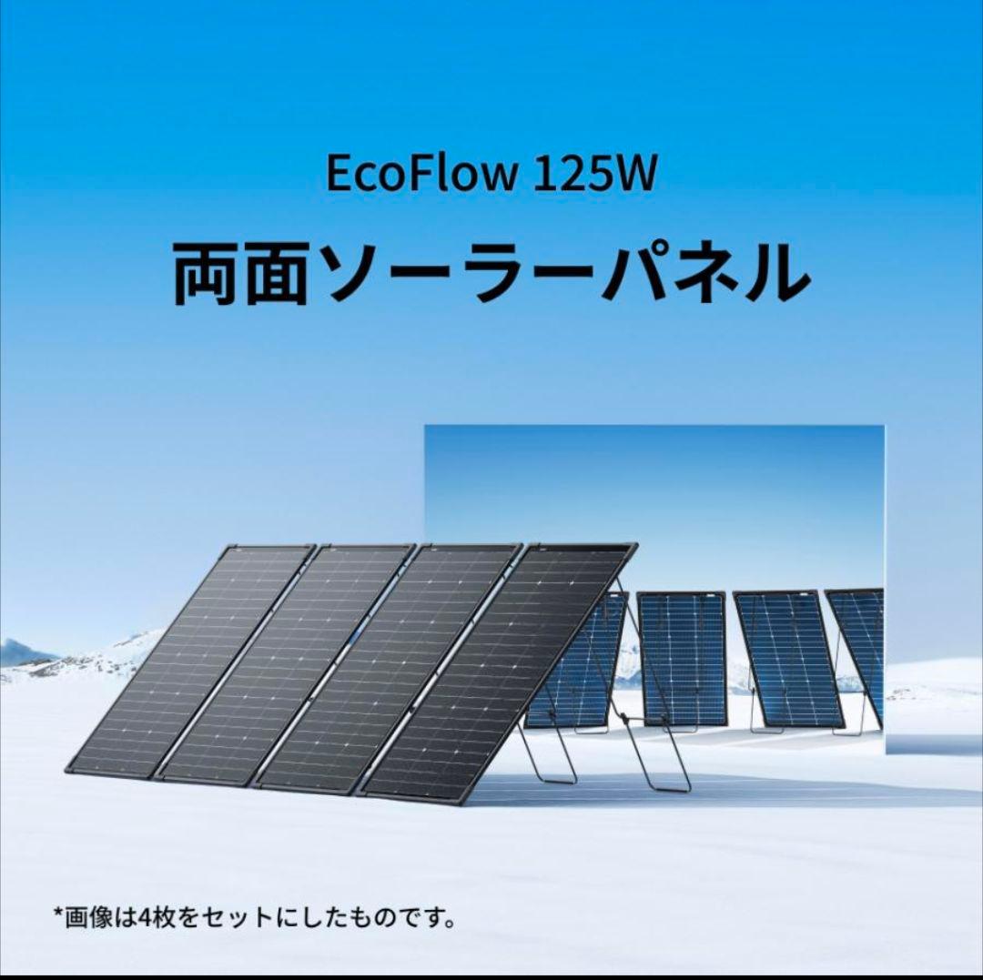 EcoFlow 125W x 2 両面ソーラーパネル　新発売