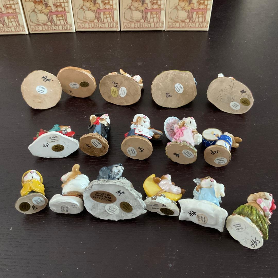 ネズミの陶器フィギュア多数セットWeeForestFolk