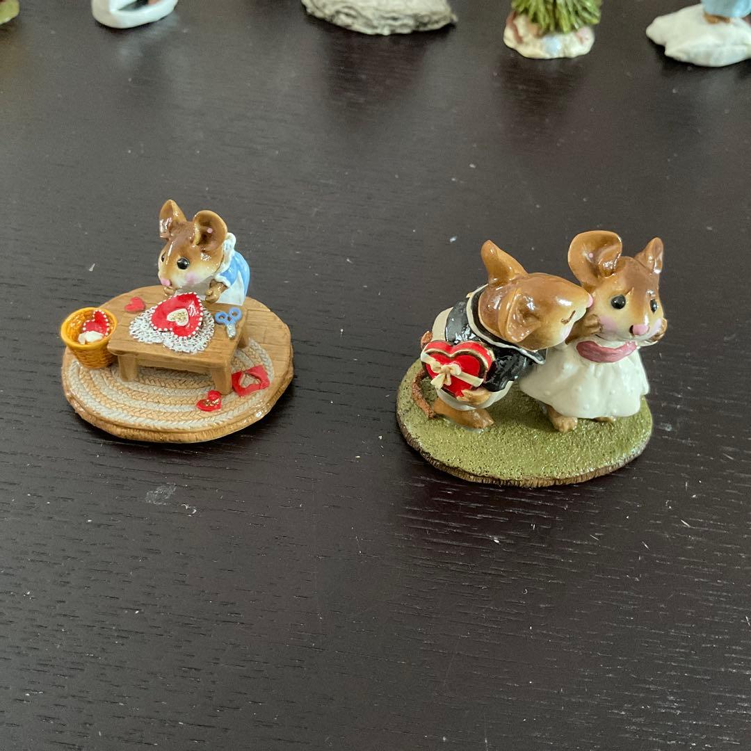 ネズミの陶器フィギュア多数セットWeeForestFolk