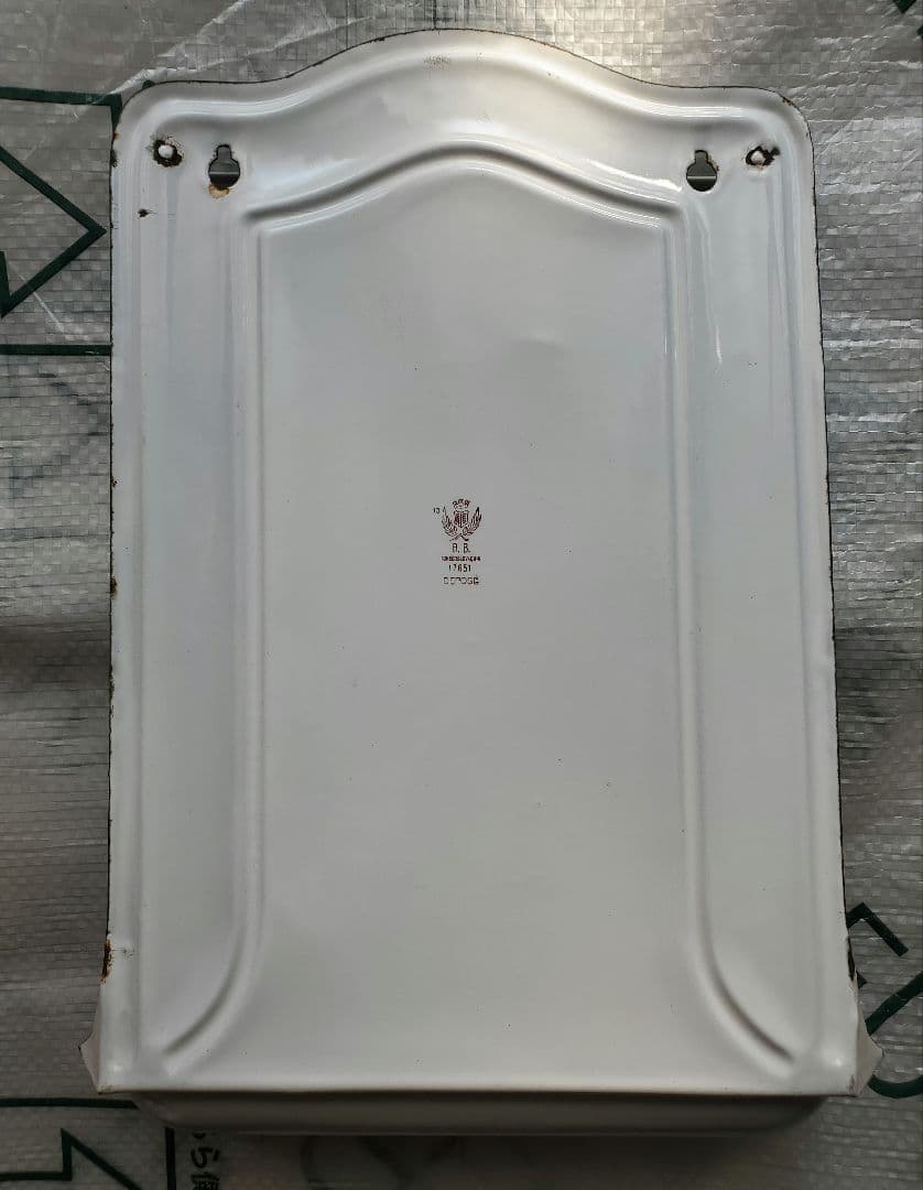 フランス　アンティーク　ホーロー　レードルラック　BB社　ローズガーランド