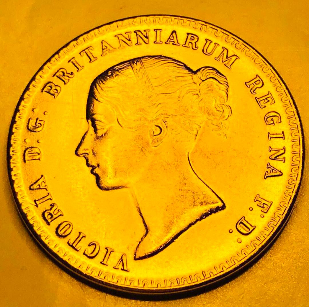 1889年　ヴィクトリア女王　ウナ＆ライオン 5ポンド　イギリス 骨董品
