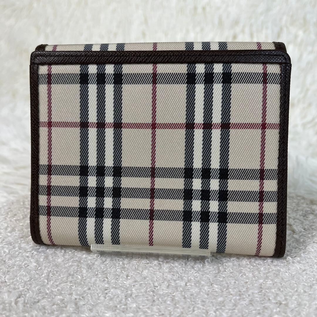 未使用級　BURBERRY　バーバリー　二つ折り財布　ノバチェック