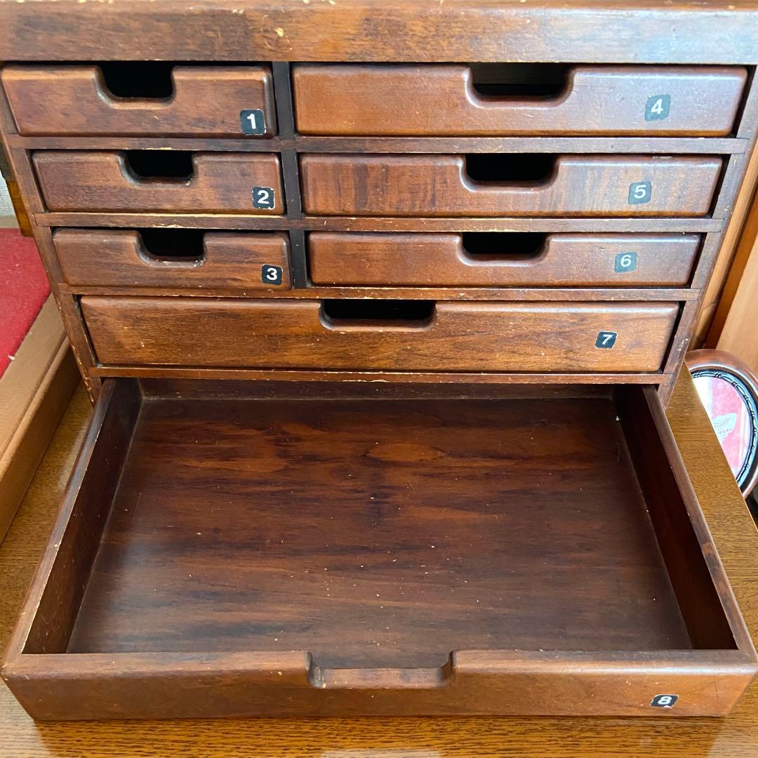 豊岡クラフト 文具シェルフL 木製 小物入れ 森林楽　昭和レトロ