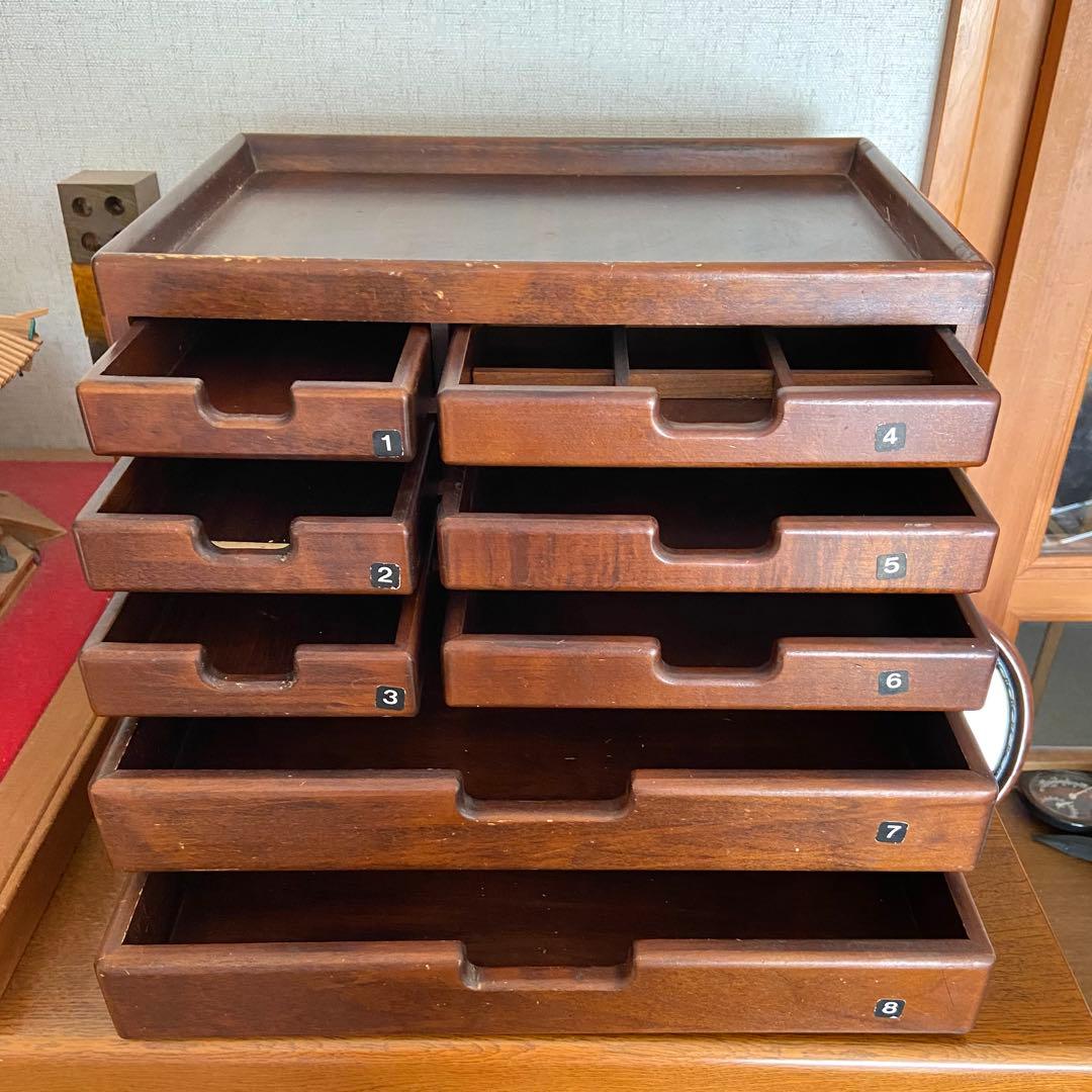 豊岡クラフト 文具シェルフL 木製 小物入れ 森林楽　昭和レトロ