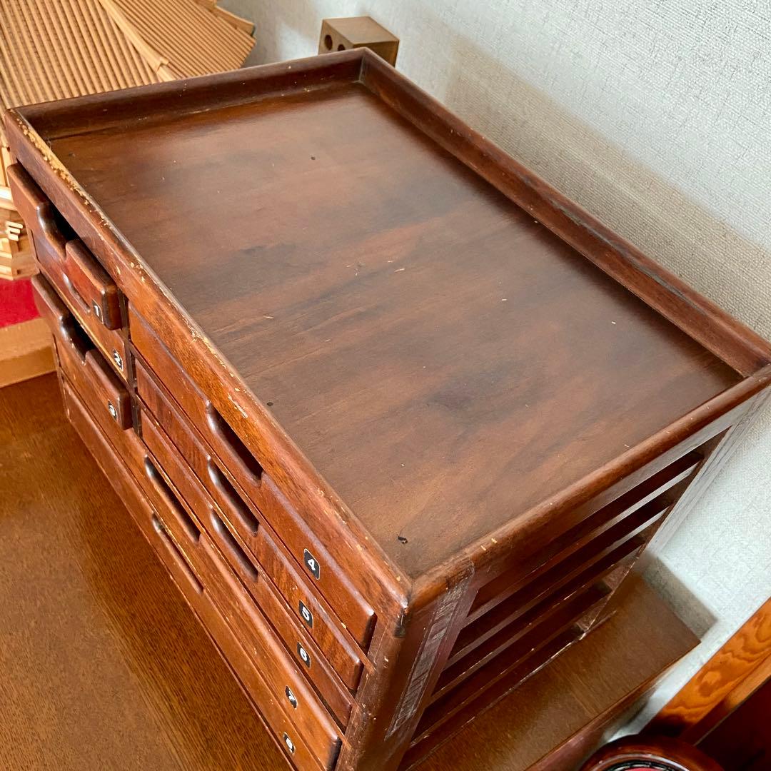 豊岡クラフト 文具シェルフL 木製 小物入れ 森林楽　昭和レトロ