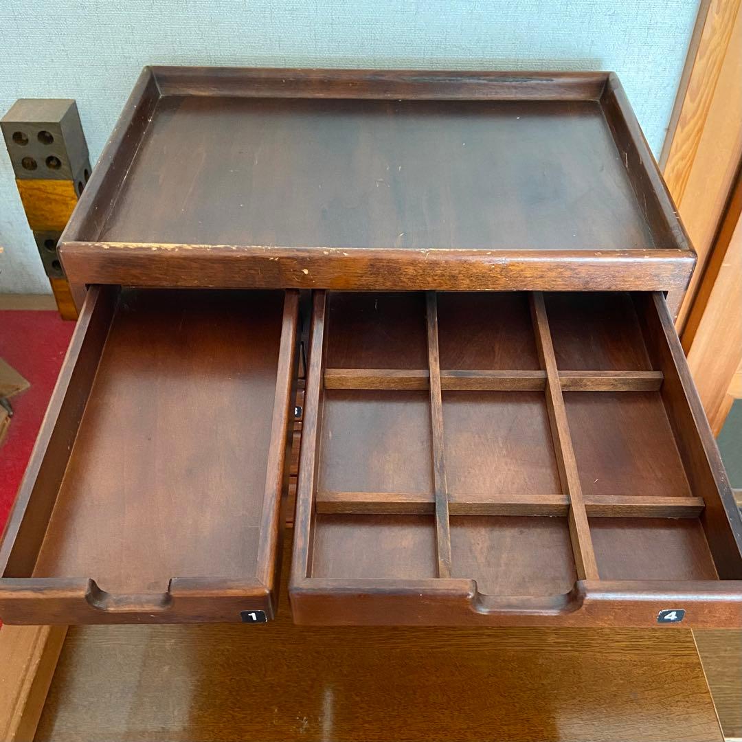 豊岡クラフト 文具シェルフL 木製 小物入れ 森林楽　昭和レトロ