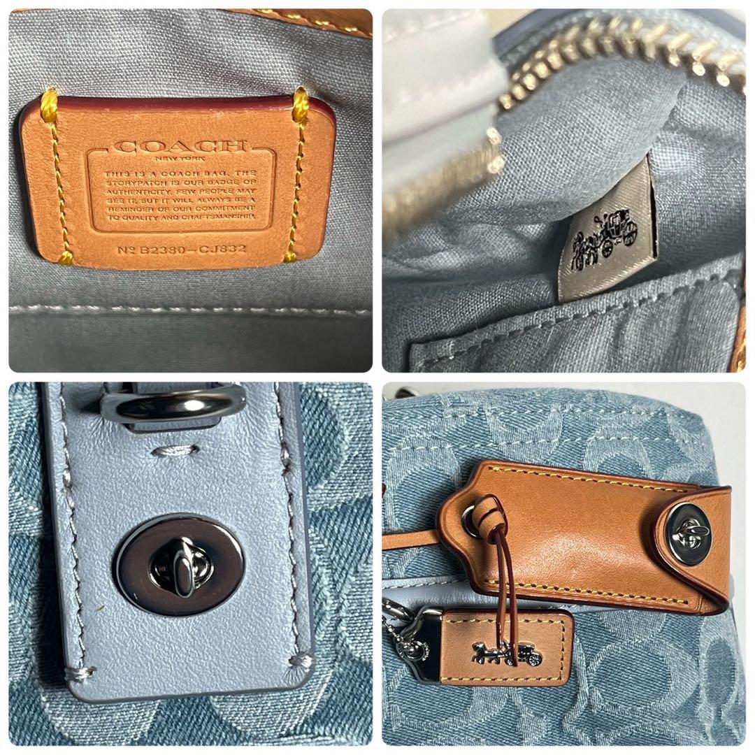 【未使用に近い✨】コーチ ルビー サッチェル18 デニム ショルダーバッグ