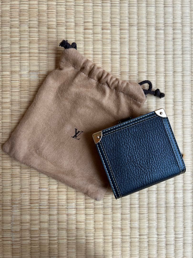 Louis Vuitton 二つ折り財布 黒 保存袋付き