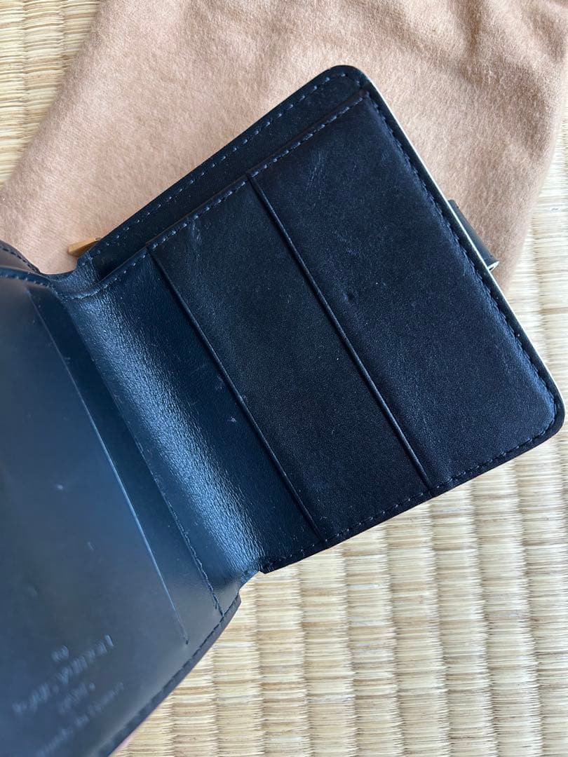 Louis Vuitton 二つ折り財布 黒 保存袋付き