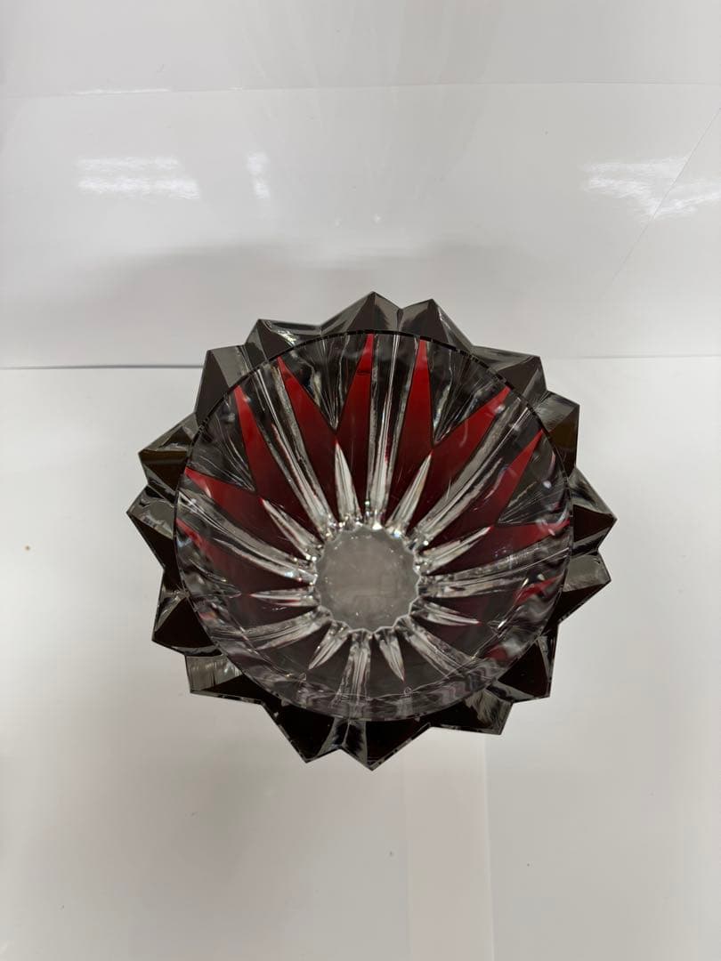 SAINT LOUIS サンルイ フランス製 花瓶 クリスタル フラワーベース