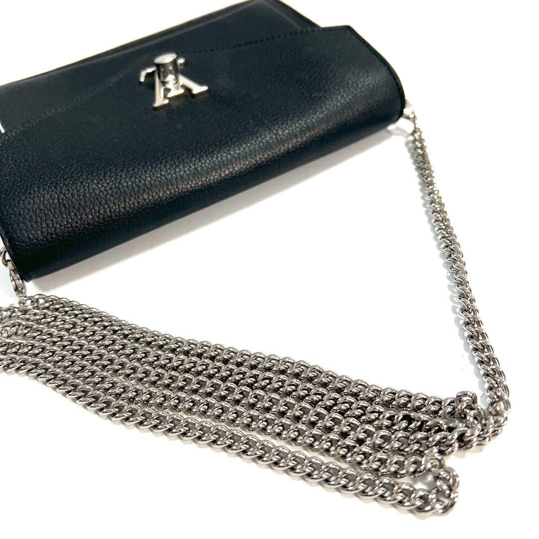 ルイヴィトン ショルダーバッグ ポシェット ロックミー チェーン ロゴ ノワール