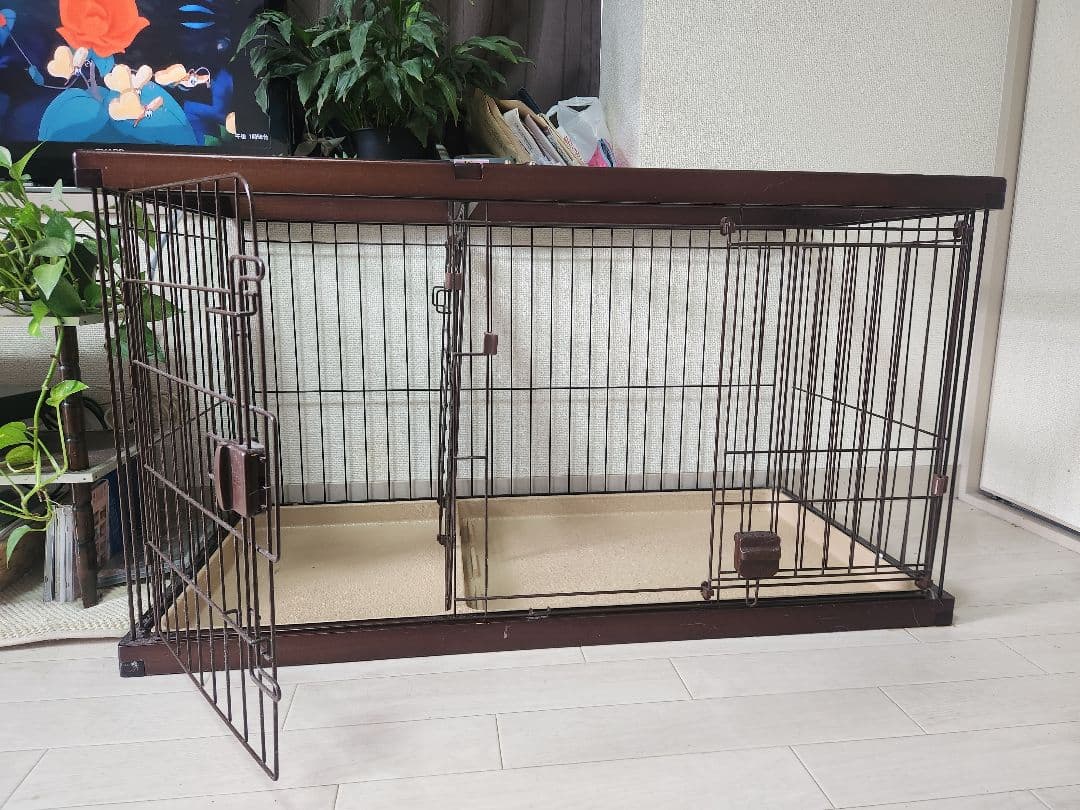 【大きめゲージ】中型犬用 ブラウンケージ