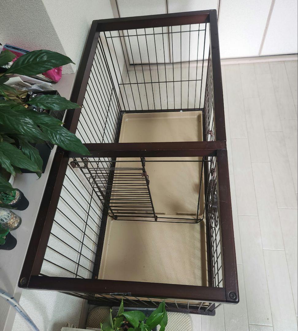 【大きめゲージ】中型犬用 ブラウンケージ