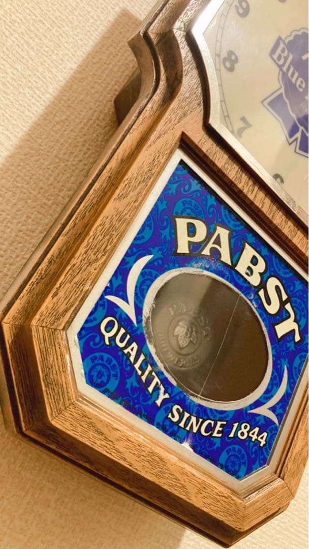 福*店様 Pabst Blue Ribbon 1970's壁掛け振り子時計　ライ