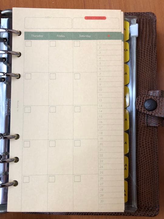 革のシステム手帳 A5サイズ6穴バインダー