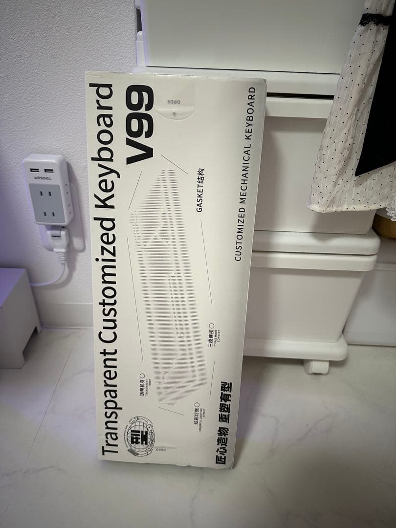 X EWEADN V99 ゲーミングキーボード メカニカル 透明キーボード