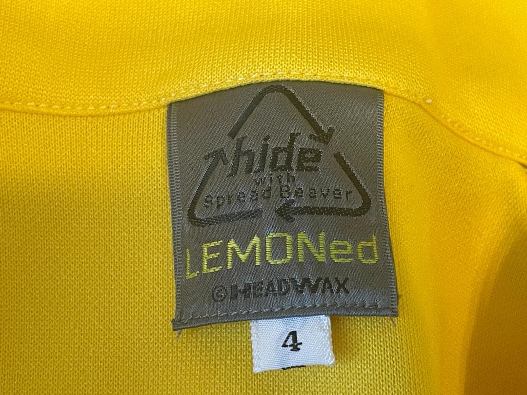 正規品　サイズ４　hideサイドカーブジャージ　イエロー　LEMONeD