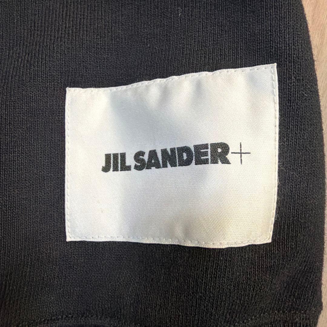 JIL SANDER プラス　ドローストリング ロゴパッチ パーカー Lサイズ