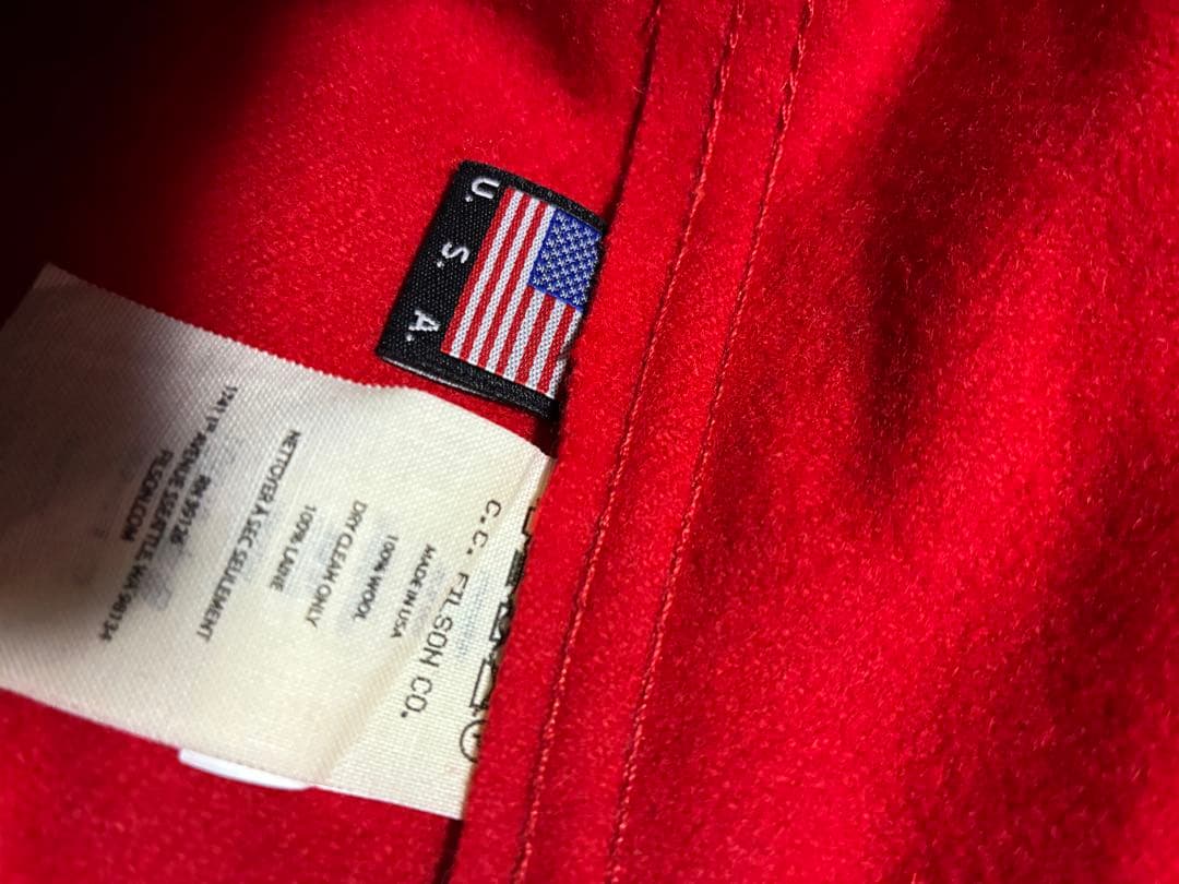 【USA製】FILSON フィルソン ウール シャツジャケット 赤 M CPO