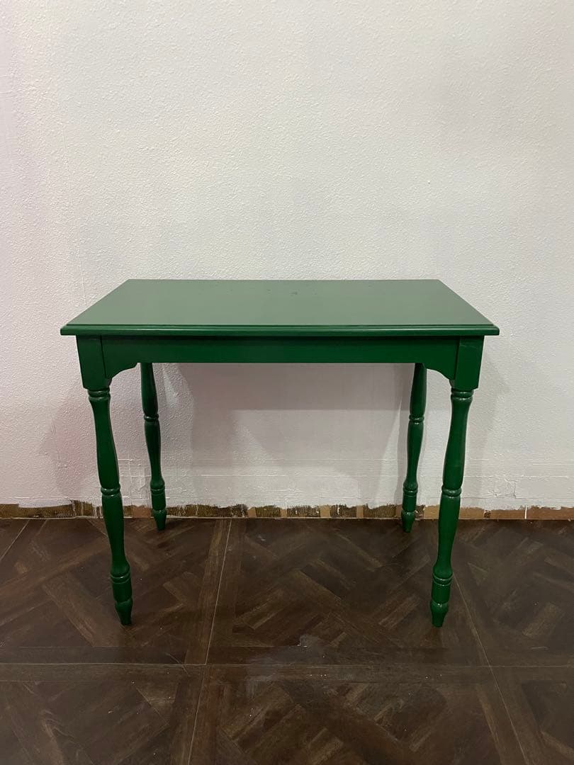 期間限定価格　アンティーク　テーブル　デスク　机　リペイント　世界一点物