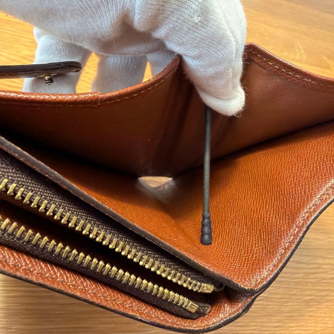 ルイビトン　コンパクトジップモノグラム　ブラウン　財布