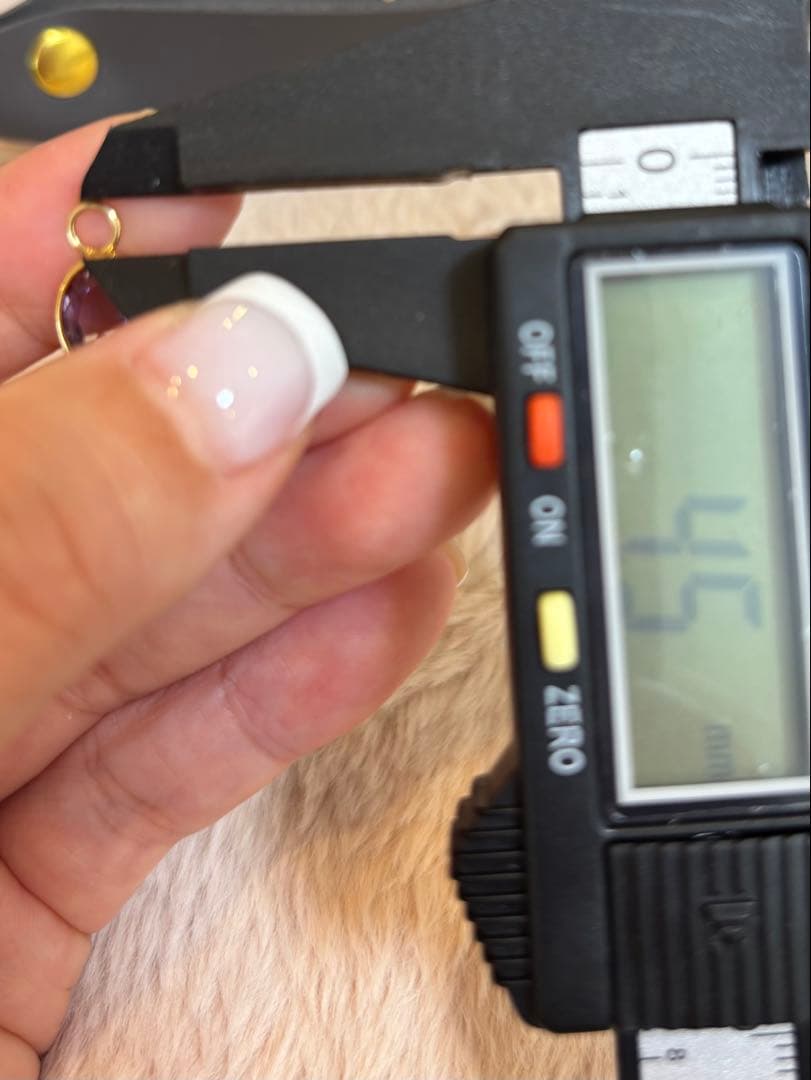 アメトリン　ピアスチャームk18YG