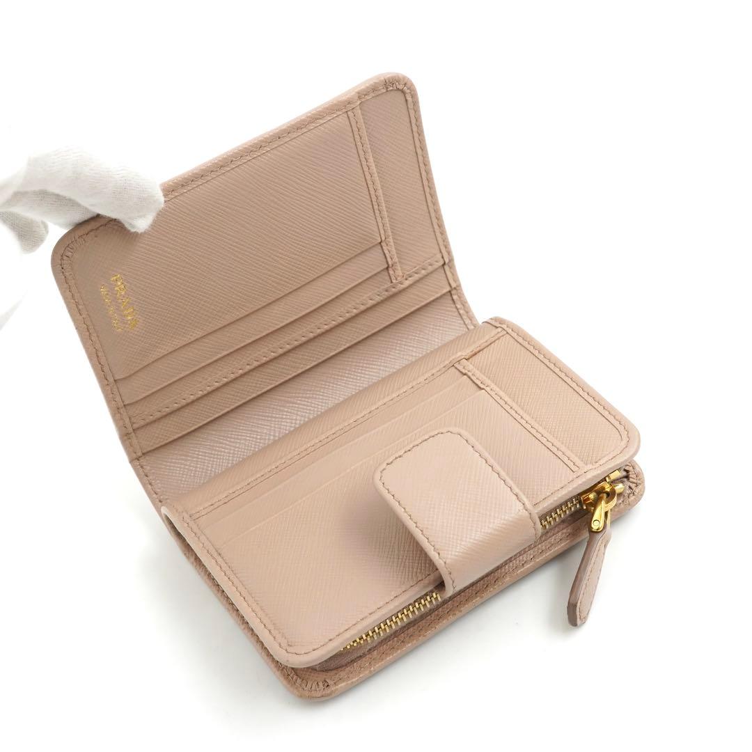✨新品未使用・箱付き✨　PRADA 財布　サフィアーノレザー　アイコン　ベージュ