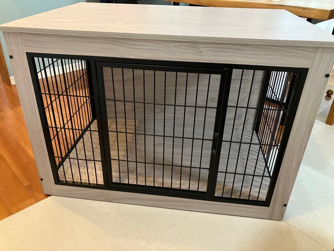 犬用ケージ 中型犬用 木製と金属製