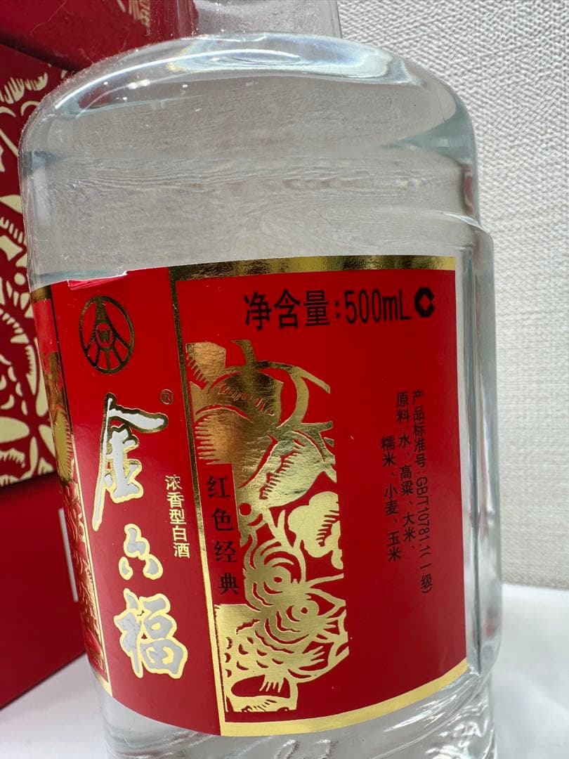 金六福　白酒　500mL 38% 未開封