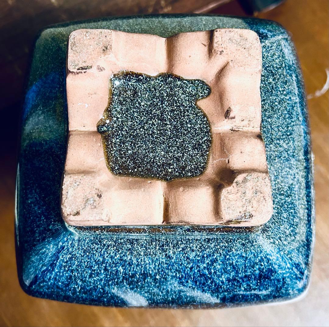 中国骨董品　宜興窯　海鼠釉 雙耳花瓶